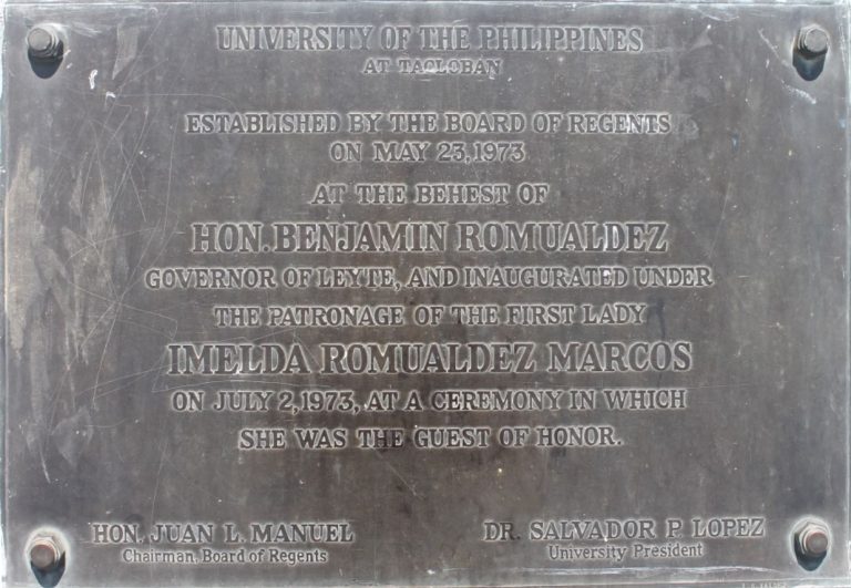 Inaugural plaque