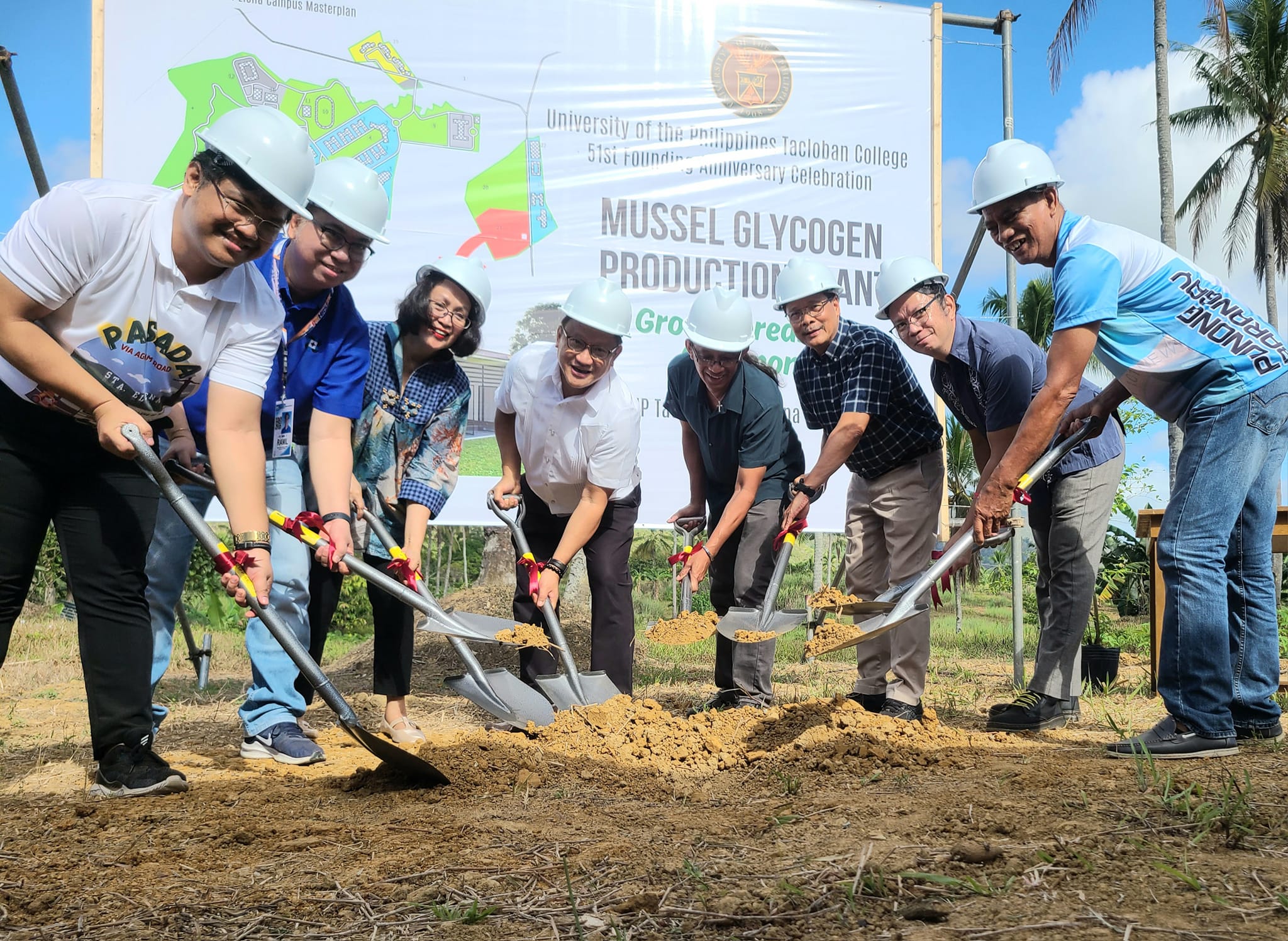 Groundbreaking ceremony for the Mussel Glycogen Production Plant at UP Tacloban’s Sta. Elena campus