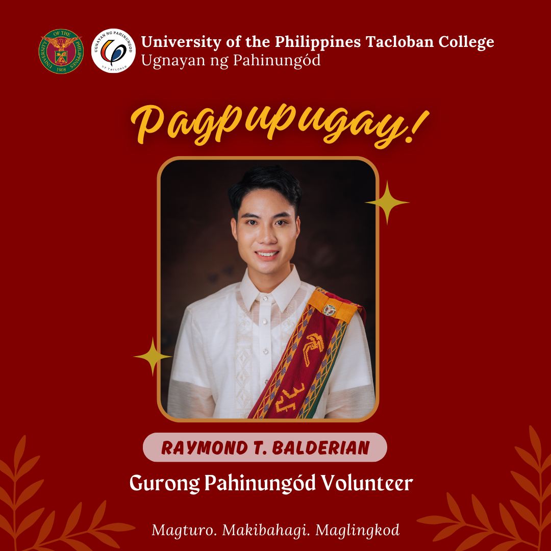 UP Tacloban BA Psychology graduate joins Gurong Pahinungód