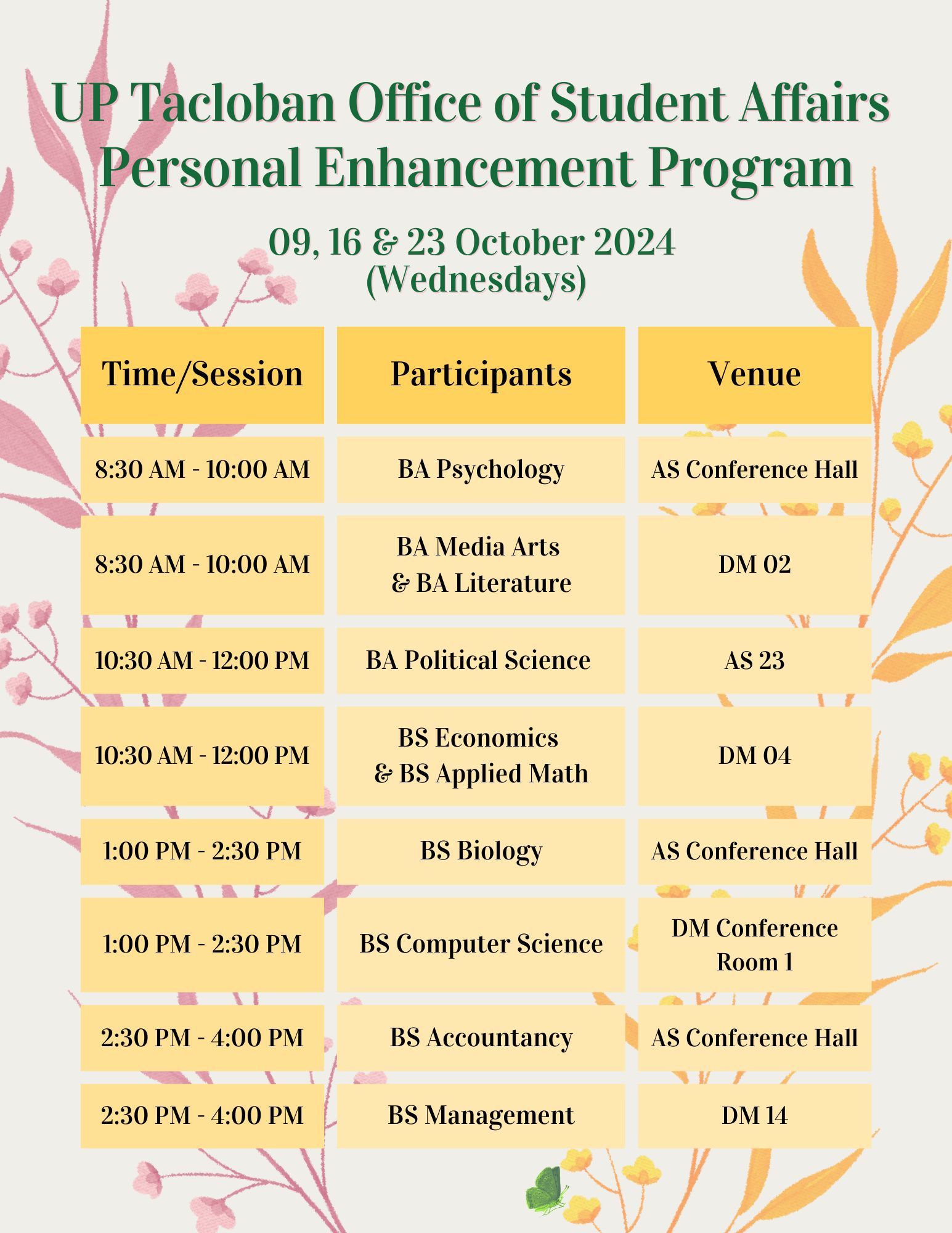 Personal Enhancement Program (PEP) 2024