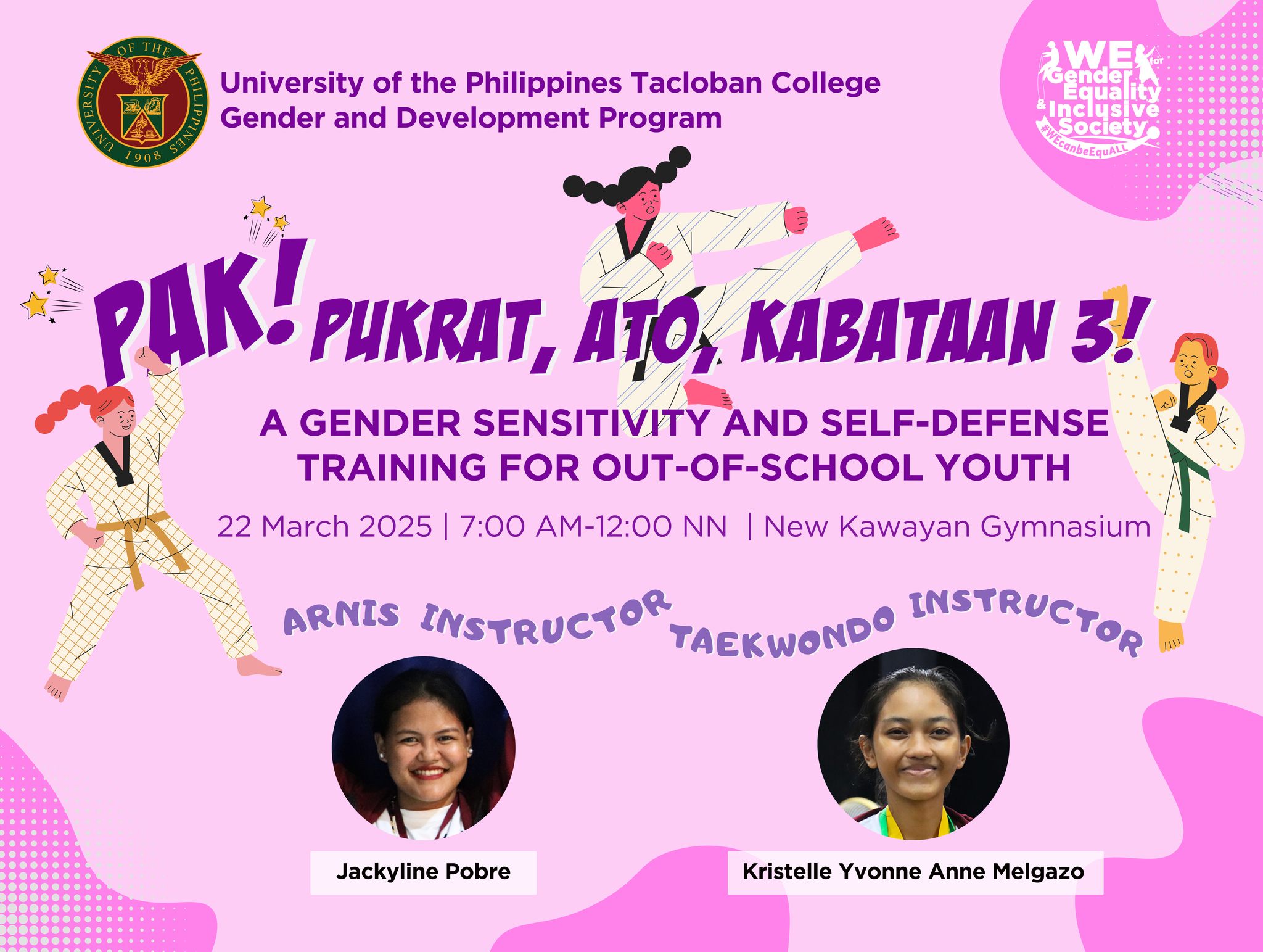 PAK! Gender sensitivity and self-defense training for out-of-school youth