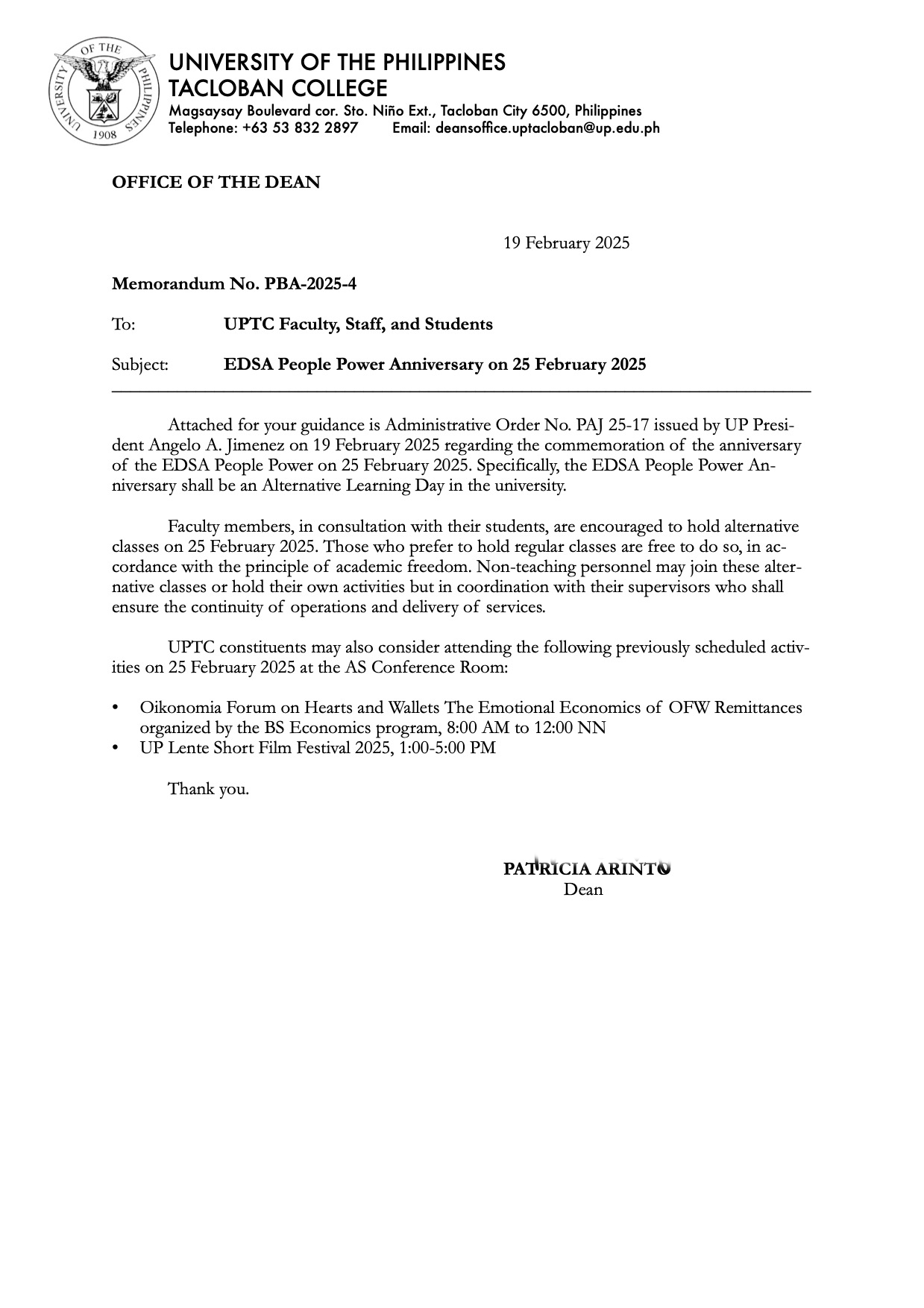 February 25 is Alternative Learning Day