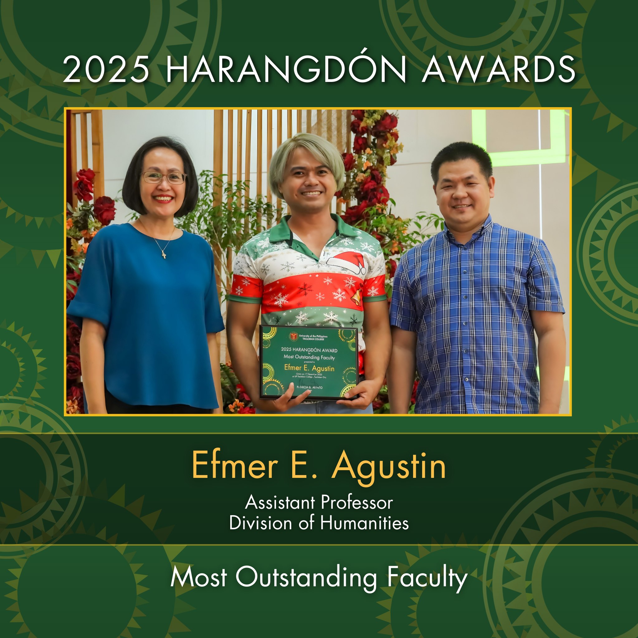 Pagsaludar han 2025 UP Tacloban Harangdón awardees